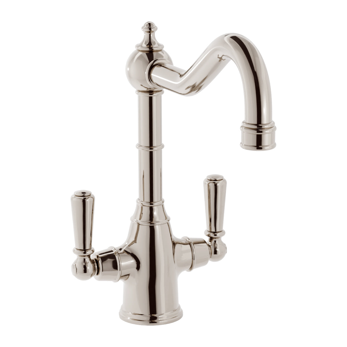 Bidbury & Co. Bickton Monobloc Kitchen Mixer Tap with Twin Lever Metal Handles