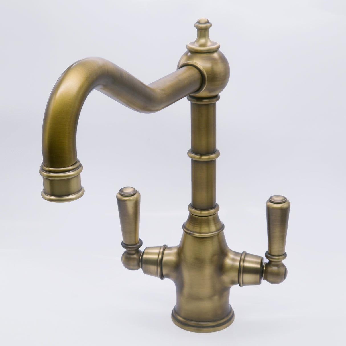 Bidbury & Co. Bickton Monobloc Kitchen Mixer Tap with Twin Lever Metal Handles