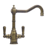 Bidbury & Co. Bickton Monobloc Kitchen Mixer Tap with Twin Lever Metal Handles