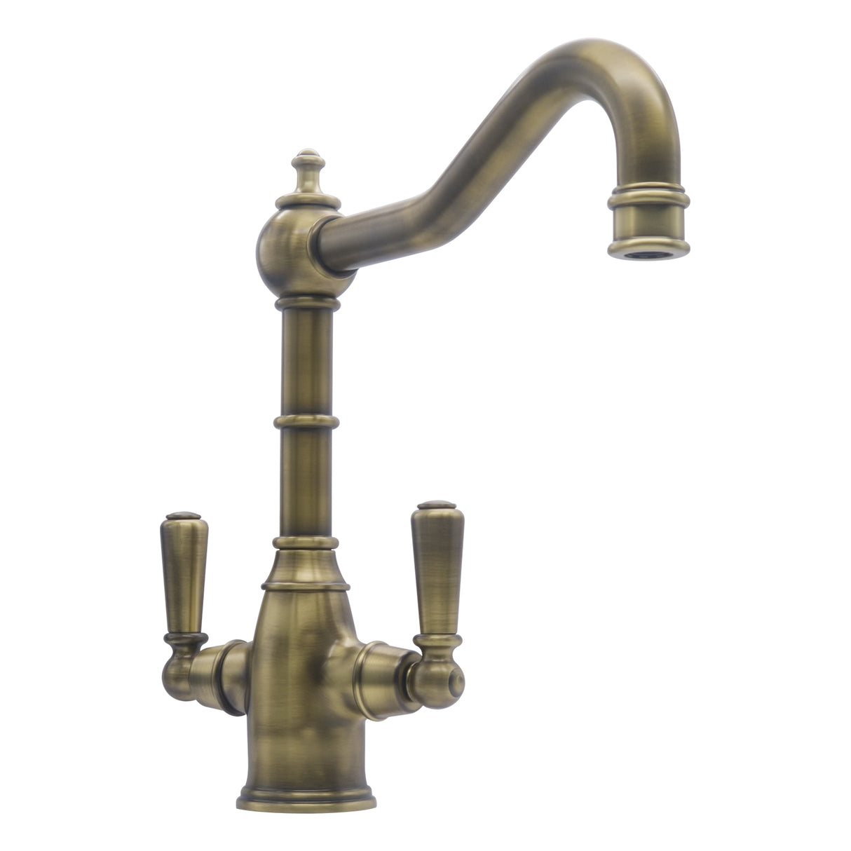 Bidbury & Co. Bickton Monobloc Kitchen Mixer Tap with Twin Lever Metal Handles