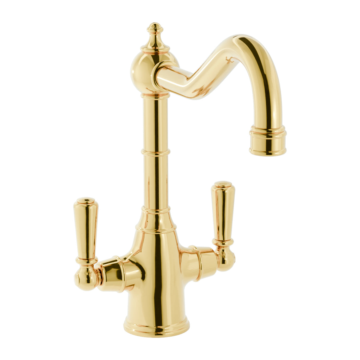 Bidbury & Co. Bickton Monobloc Kitchen Mixer Tap with Twin Lever Metal Handles
