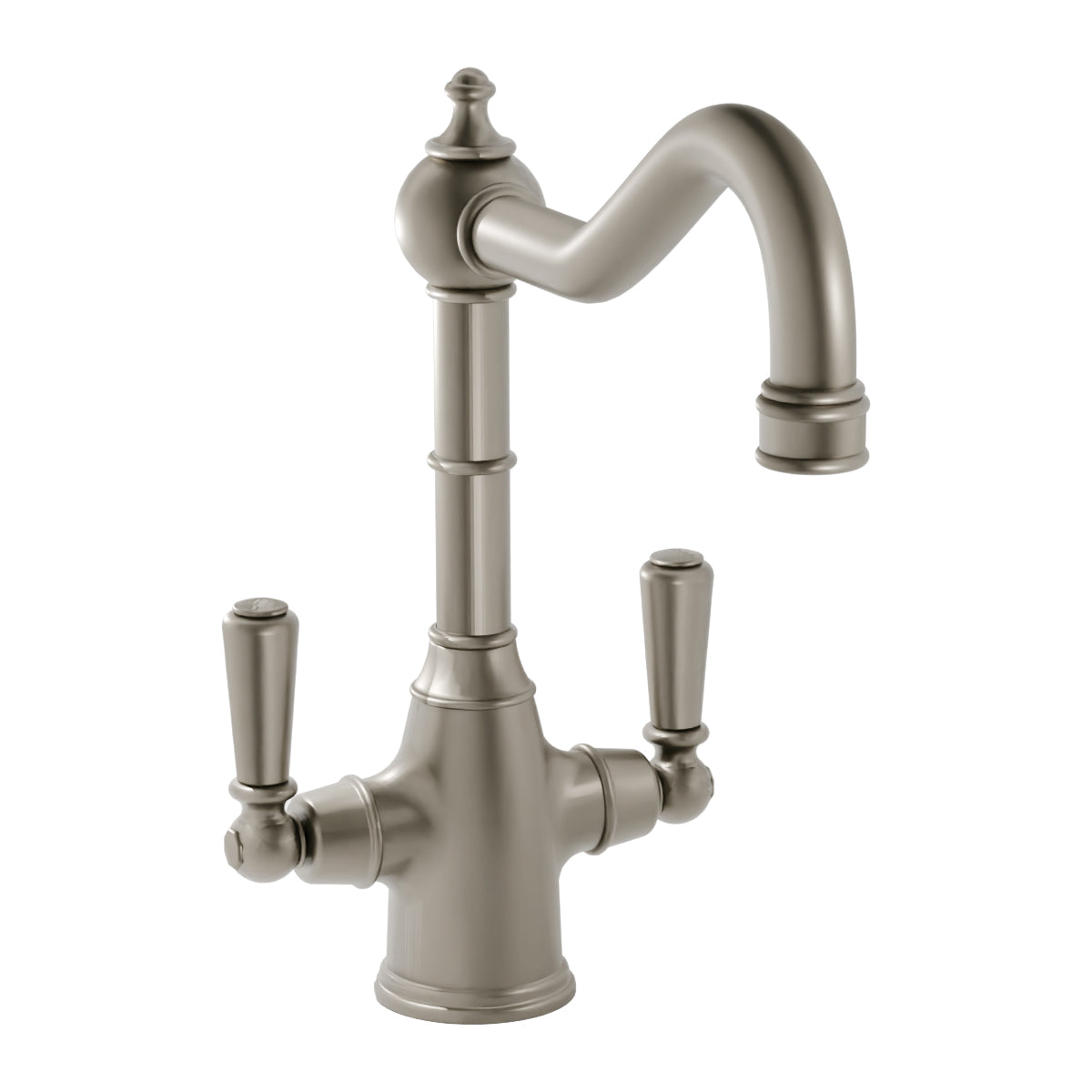 Bidbury & Co. Bickton Monobloc Kitchen Mixer Tap with Twin Lever Metal Handles