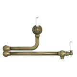 Bidbury & Co. Aldsworth Twin Lever Pot Filler With Porcelain Handles Patinated Brass 57866680