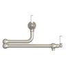 Bidbury & Co. Aldsworth Twin Lever Pot Filler With Porcelain Handles Pewter 57866580