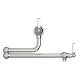 Bidbury & Co. Aldsworth Twin Lever Pot Filler With Porcelain Handles Polished Chrome 57866280