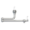 Bidbury & Co. Aldsworth Twin Lever Pot Filler With Porcelain Handles Polished Chrome 57866280