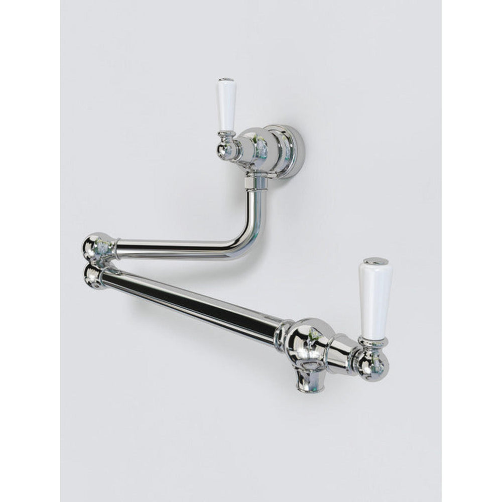 Bidbury & Co. Aldsworth Twin Lever Pot Filler With Porcelain Handles Polished Chrome 57866280 1