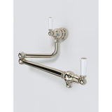 Bidbury & Co. Aldsworth Twin Lever Pot Filler With Porcelain Handles Polished Nickel 57866780 1