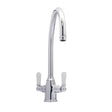 Bidbury & Co. Amesbury C-spout Porcelain Handles Mixer Tap With Dual Lever Polished Chrome 57865200
