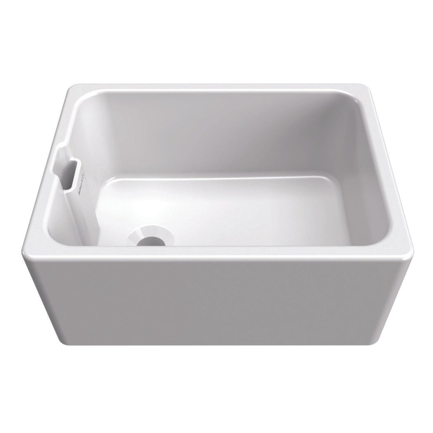 Bidbury & Co. Belfast Mount Single Bowl Kitchen Sink For 600mm Cabinet in Ceramic White 56563733