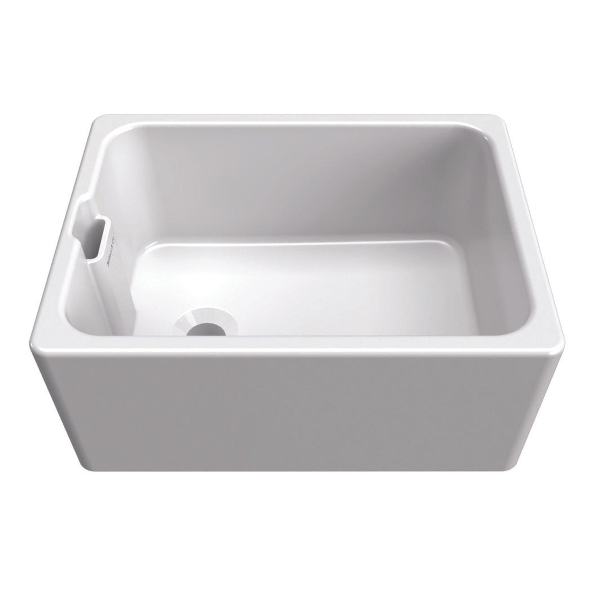Bidbury & Co. Belfast Mount Single Bowl Kitchen Sink For 600mm Cabinet in Ceramic White 56563733