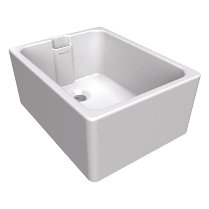 Bidbury & Co. Belfast Mount Single Bowl Kitchen Sink For 600mm Cabinet in Ceramic White 56563733 1