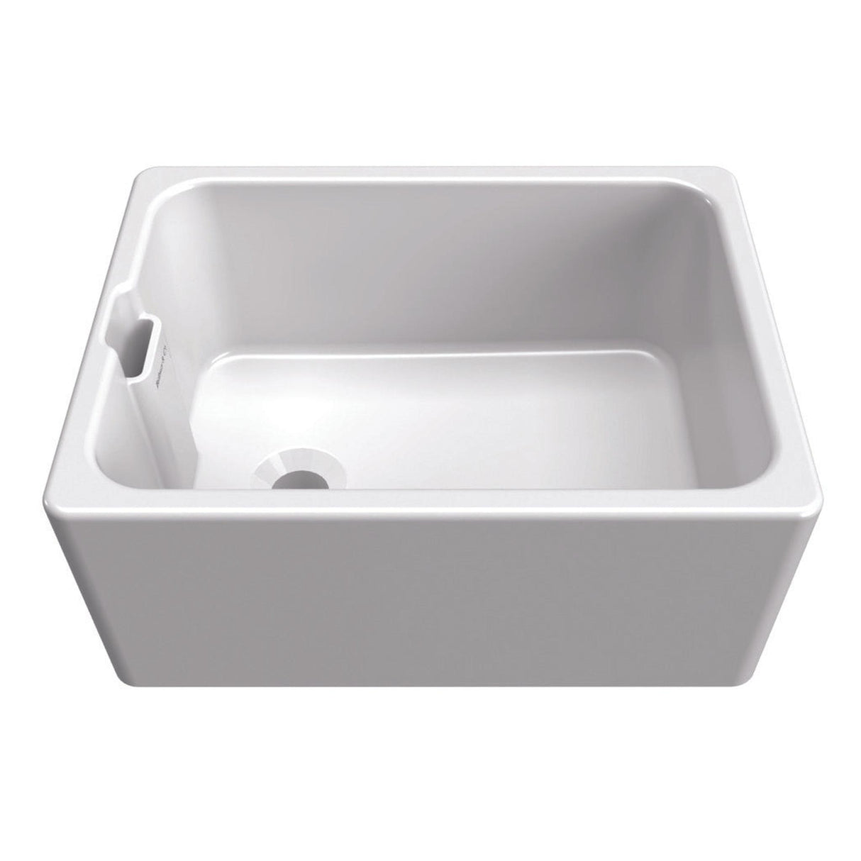 Bidbury & Co. Belfast Mount Single Bowl Kitchen Sink for 600mm Cabinet in Ceramic White