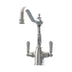 Bidbury & Co. Bickton Porcelain Handles With Dual Lever Mixer Tap Pewter 57866500