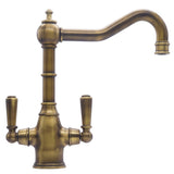 Bidbury & Co. Bickton kitchen tap side view in brass