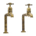Bidbury & Co. Caswell Bibcock Taps With Crosshead Handles Patinated Brass 57865630 
