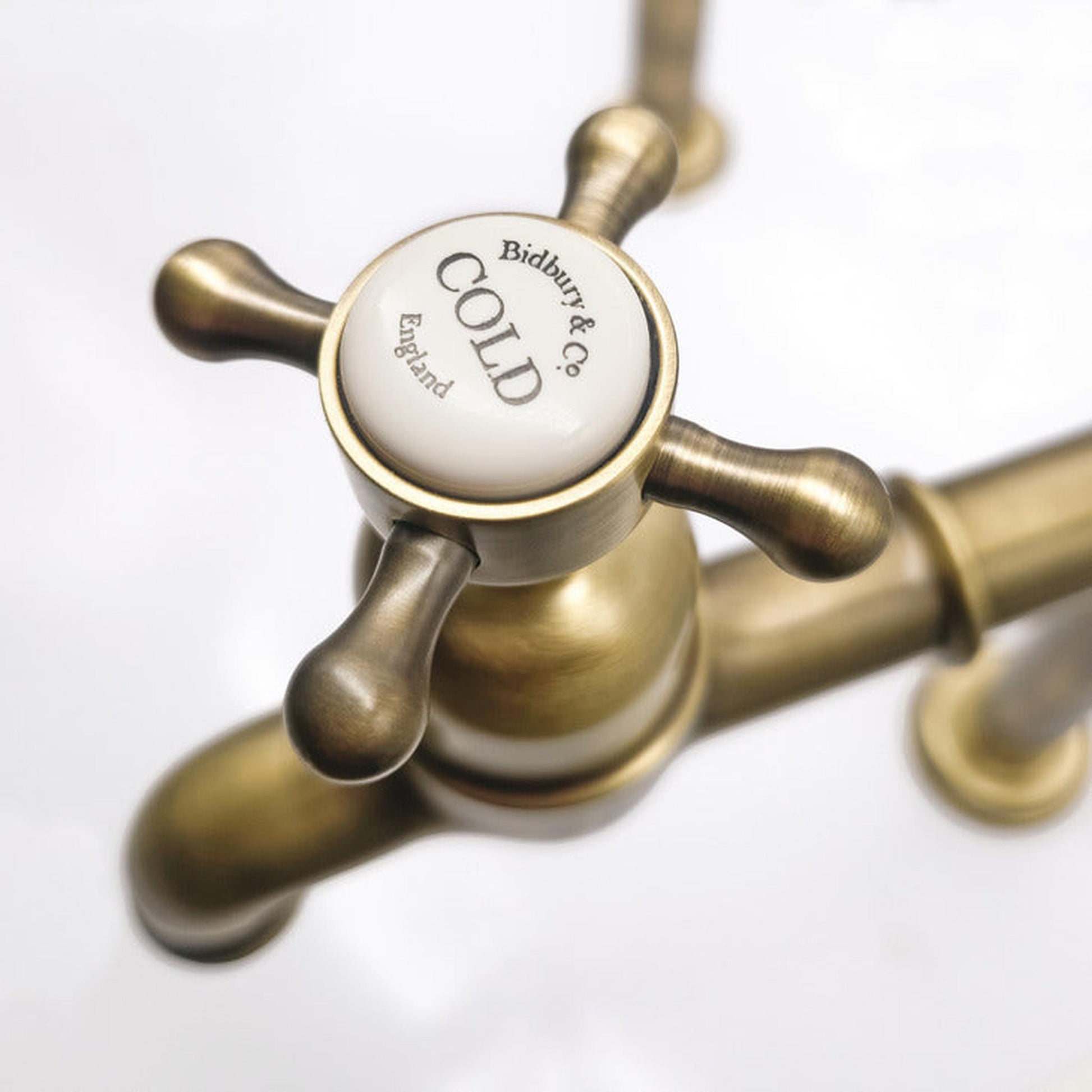 Bidbury & Co. Caswell Bibcock Taps With Crosshead Handles Patinated Brass 57865630 1