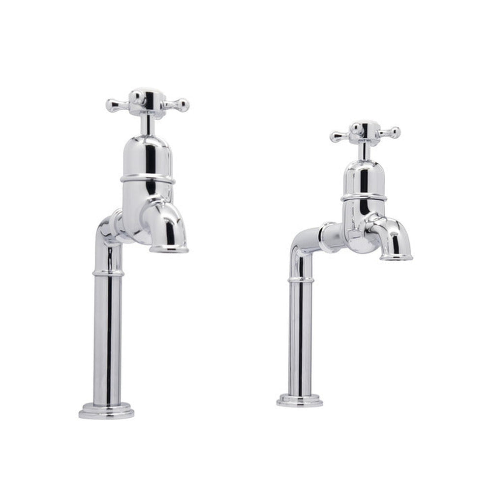 Bidbury & Co. Caswell Bibcock Taps With Crosshead Handles Polished Chrome 57865330