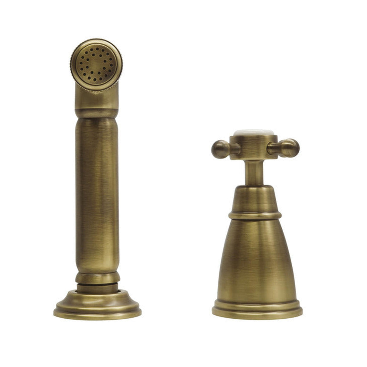 Bidbury & Co. Chalford Independent Pull Out Spray With Crosshead Handle Patinated Brass 57865660