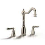 Bidbury & Co. Country Style Spout 3-Hole Mixer Tap With Metal Lever Handles Pewter 57866550
