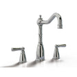 Bidbury & Co. Country Style Spout 3-Hole Mixer Tap With Metal Lever Handles Polished Chrome 57866250

