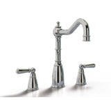 Bidbury & Co. Country Style Spout 3-Hole Mixer Tap With Metal Lever Handles Polished Chrome 57866250

