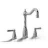Bidbury & Co. Country Style Spout 3-Hole Mixer Tap With Metal Lever Handles Polished Chrome 57866250

