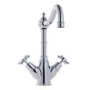 Bidbury & Co. Country Style Spout Crosshead Handles Mixer Tap with Dual Lever in Chrome