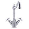 Bidbury & Co. Country Style Spout Crosshead Handles Mixer Tap with Dual Lever in Chrome