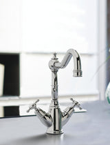 Bidbury & Co. Warwick Kitchen Mixer Tap with Crosshead Handles & Charming Country-Style Design