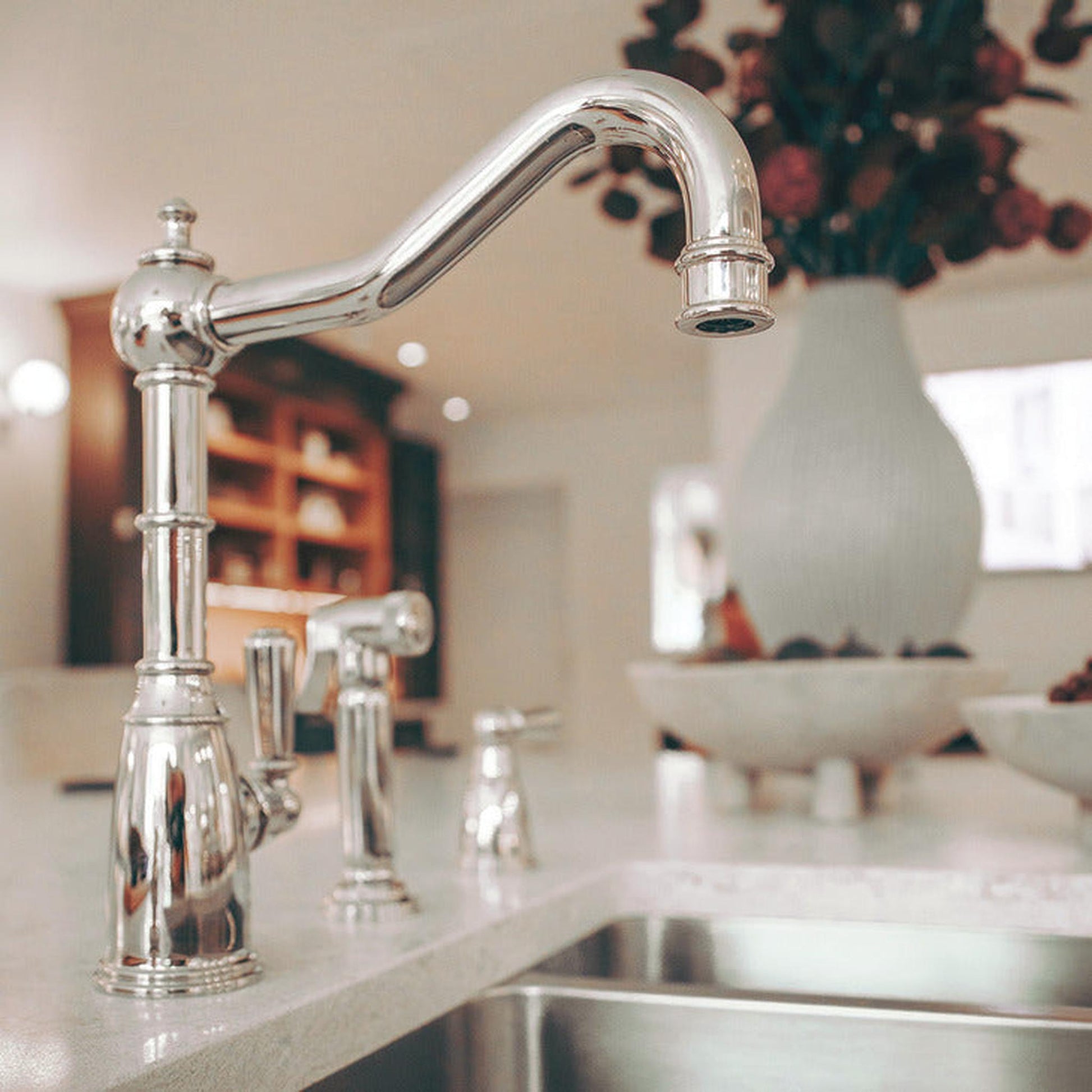 Bidbury & Co. Country Style Spout With Single Lever Mixer Tap Polished Chrome 57865290 Lifestyle