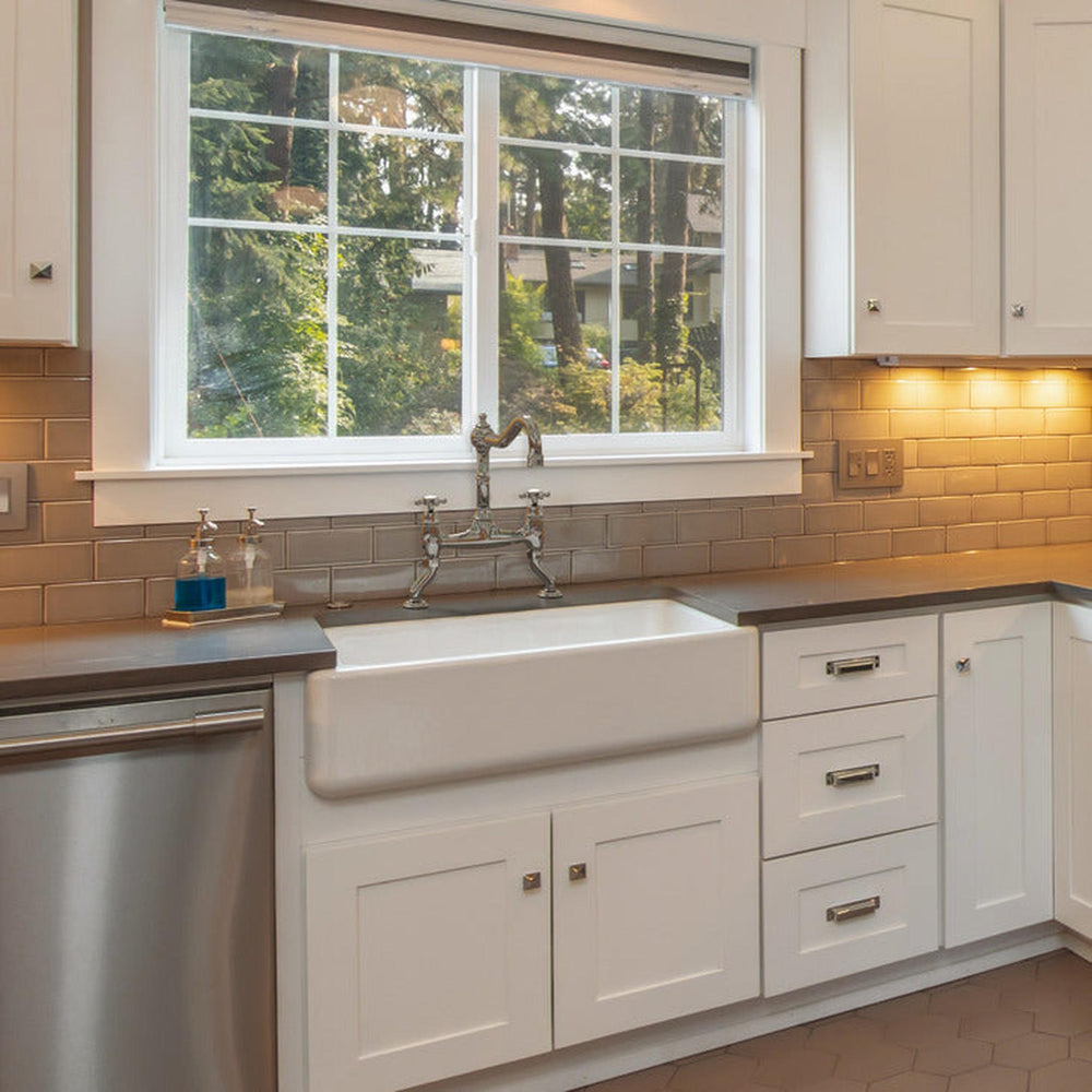 Bidbury & Co. Fairford Country Style Spout Traditional Bridge Tap With Crosshead Handles Polished Chrome 57866220 Lifestyle