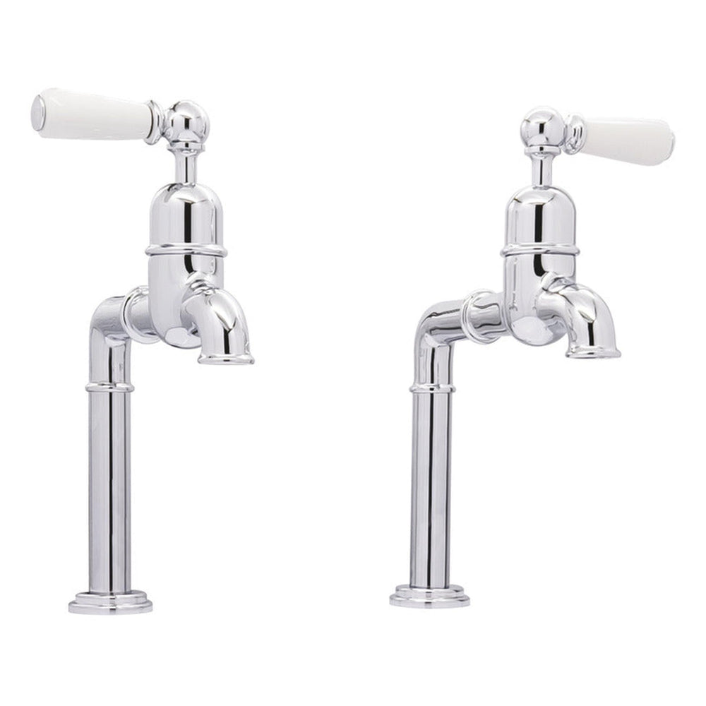 Bidbury & Co. Hanford Bibcock Taps With Porcelain Handles Polished Chrome 57866710
