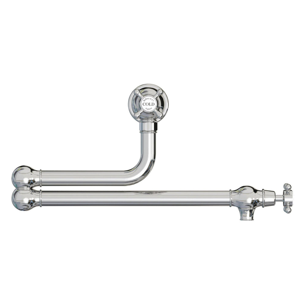Bidbury & Co. Oakridge Crosshead Handles  Pot Filler With Twin Lever Polished Chrome 57866270
