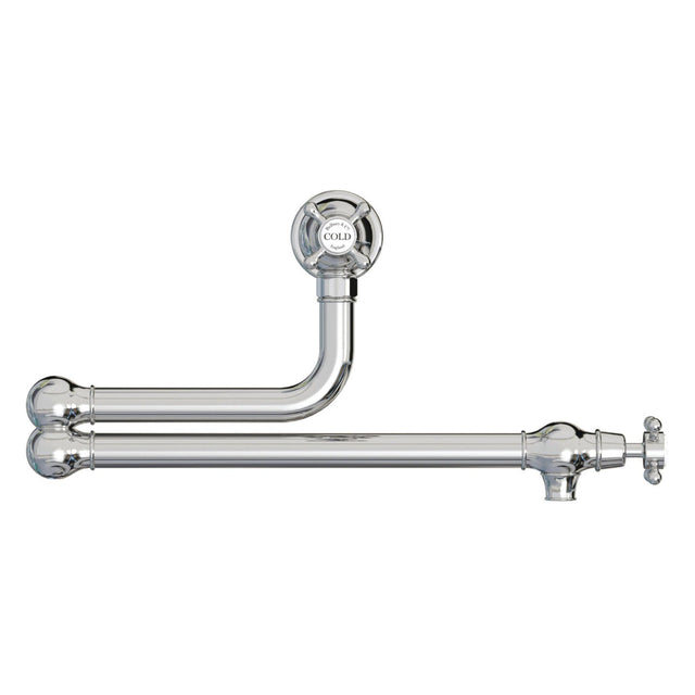 Bidbury & Co. Oakridge Crosshead Handles  Pot Filler With Twin Lever Polished Chrome 57866270
