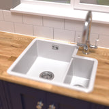 Bidbury & Co. Ryeford 1.5 Bowl Undermount & Inset Kitchen Sink in Fireclay Ceramic with Timeless Classic Styling