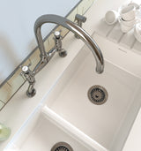 Bidbury & Co. Sherbourne Bridge Kitchen Mixer Tap with Classic Crosshead Handles & Regal Design