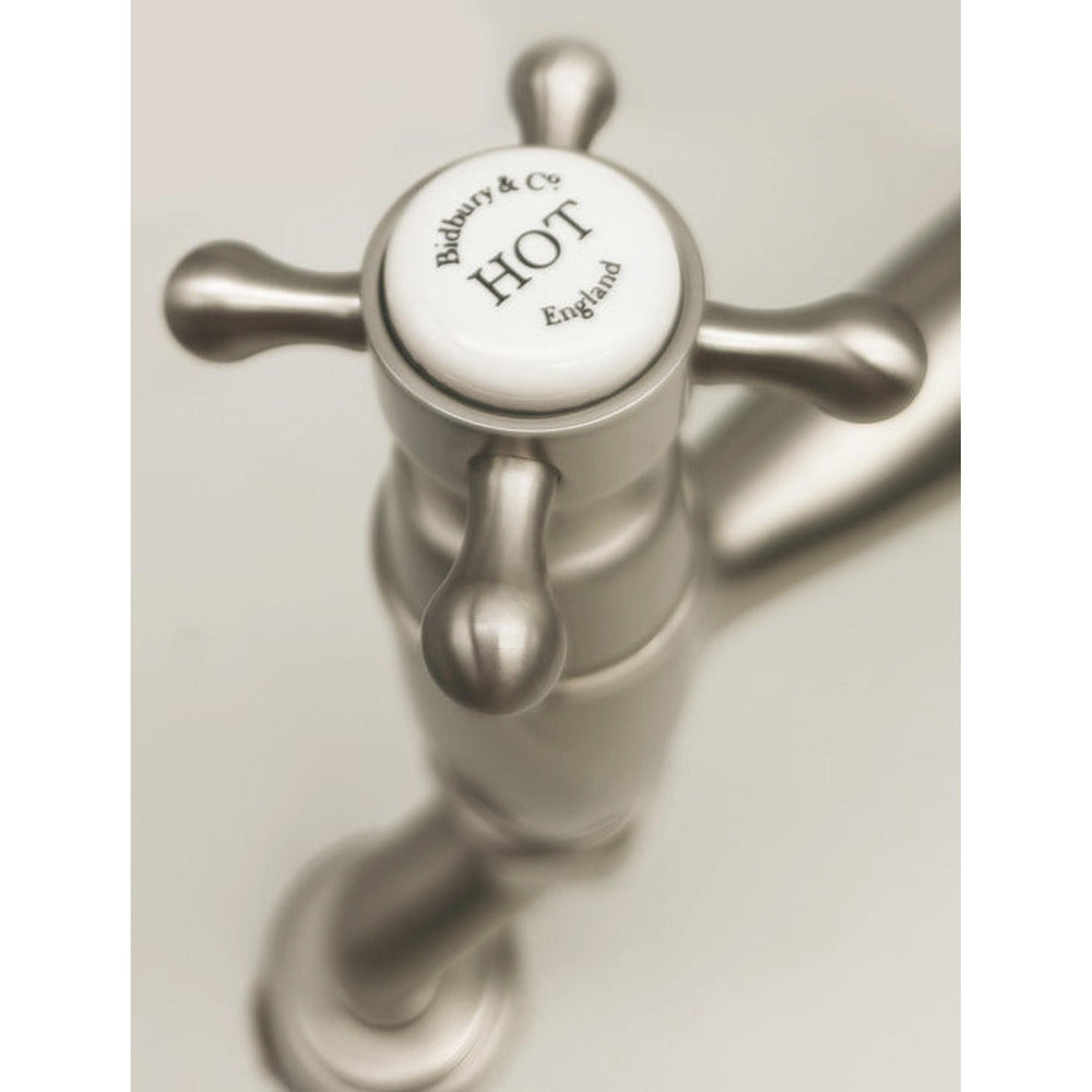 Bidbury & Co. Sherbourne C-Spout Crosshead Handles Traditional Bridge Tap Pewter 57865540 1