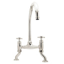 Bidbury & Co. Sherbourne C-Spout Crosshead Handles Traditional Bridge Tap Polished Nickel 57865740