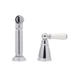 Bidbury & Co. TayntonIndepe ndent Pull Out Spray With Porcelain Lever HandlePolished Chrome 57865270