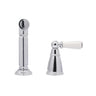 Bidbury & Co. TayntonIndepe ndent Pull Out Spray With Porcelain Lever HandlePolished Chrome 57865270