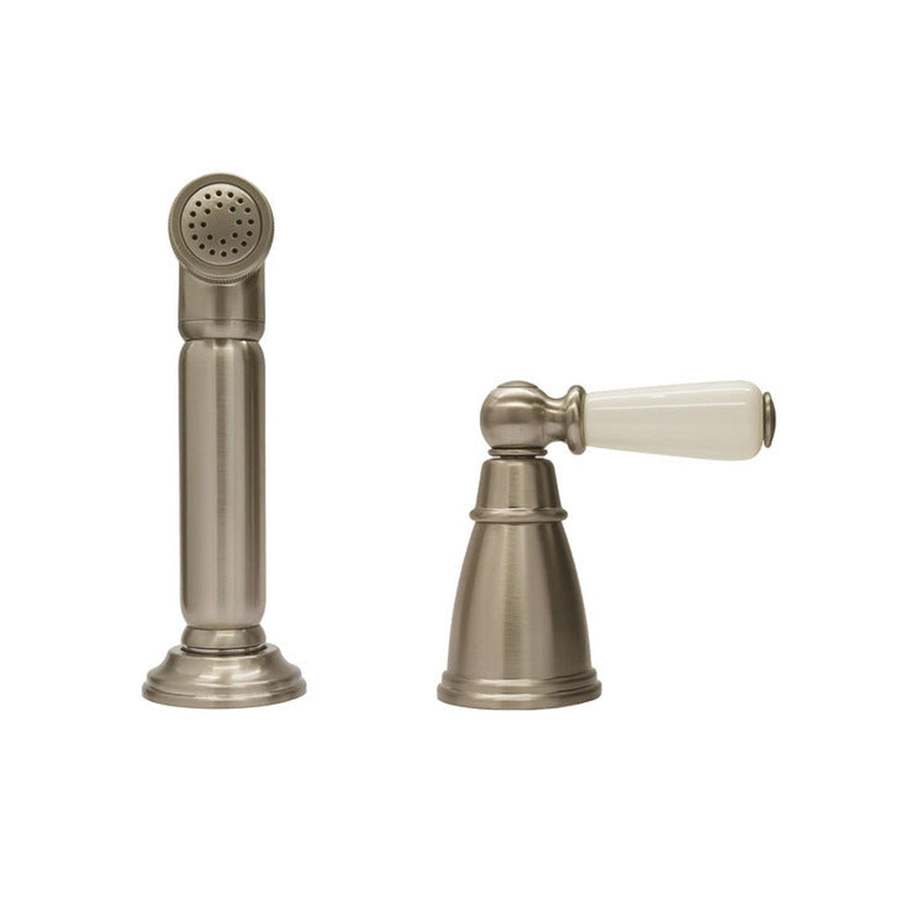 Bidbury & Co. Taynton Independent Pull Out Spray With Porcelain Lever Handle Pewter 57865570