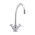 Bidbury & Co. Yorkley C-spout Crosshead Handles With Dual Lever Mixer Tap Polished Chrome 57865250