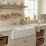 Bidbury & Co Bickton Monobloc Kitchen Mixer Tap with Twin Lever Metal Handles Life Style