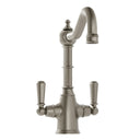 Bidbury & Co Bickton Monobloc Kitchen Mixer Tap with Twin Lever Metal Handles in Pewter
