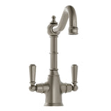 Bidbury & Co Bickton Monobloc Kitchen Mixer Tap with Twin Lever Metal Handles in Pewter