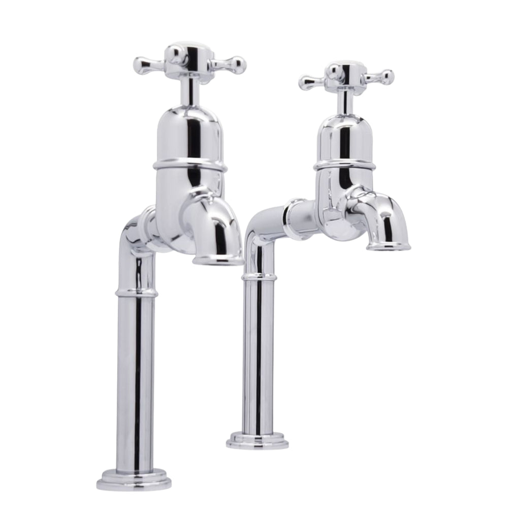 Bidbury & Co Caswell Bibcock Taps with Crosshead Handles in Chrome
