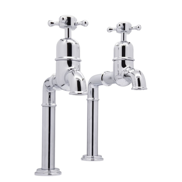 Bidbury & Co Caswell Bibcock Taps with Crosshead Handles in Chrome