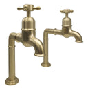 Bidbury & Co Caswell Bibcock Taps with Crosshead Handles in Old English Brass