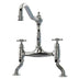 Bidbury & Co Fairford Country Style Spout Traditional Bridge Tap with Crosshead Handles in Chrome